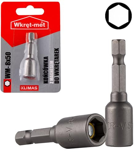 KLIMAS M8 Hex magnetisk mutter förare sockel set metrisk påverkan borrbit