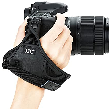 JJC Kamera Handschlaufe Mikrofaser Handgelenkschlaufe Trageschlaufe Gurt für Nikon D7500 D7200 D7100 D800 D750 Canon 90D 80D 77D 750D Olympus Sony Fujifilm