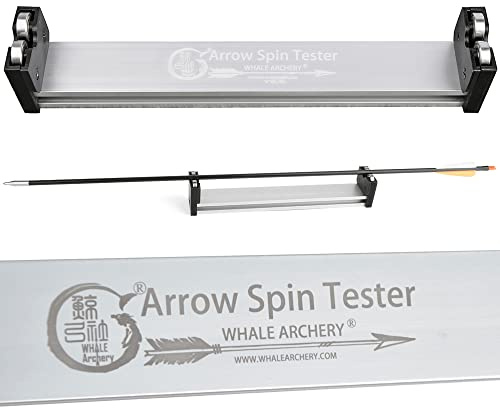 ZSHJGJR Archery Arrow Spinner Aluminum Alloy Arrow Balance Straightness Tool Arrow Feather and Broadheads Balance Check Arrow Spine Tester Arrow Accessory (Silver)