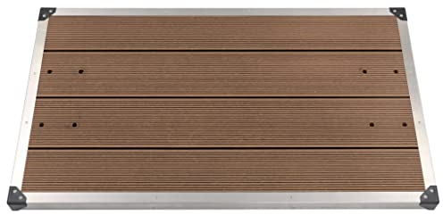 vidaXL Garten-Duschwanne WPC Edelstahl 110 x 62 cm Braun
