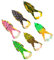 6PCS Doppelpropeller Frösche Soft Bait- Kunstköder -Soft Silikon Angelköder für Angeln - Wobbler Gummiköder/Frogs Weiche Köder/Angel-Köder/Fischköder