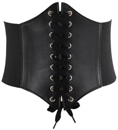 LiJuanWang Ceinture de corset pour femme,Large Ceinture Corset,Ceinture Rétro Cinch,Guêpe Corset,Ceinture élastique à lacets,Cuir Corset à Lacets,pour Habiller et Robes de Soirée