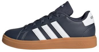 adidas Unisex Kinder Grand Court Lifestyle Tennis Lace-Up Shoes, Shadow Navy/FTWR white/GUM10, 38 EU