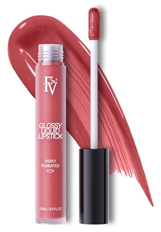FV Pintalabios con Acabado Brillante, Fórmula Hidratante y Altamente Pigmentada, Barra de Labios Líquida Larga Duración, Vegan, Coy-Glossy