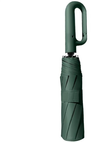 Automatisch faltbarer Regenschirm – Reise-Klapp-Golfschirm | UV-Schutz, winddichte Regenschirme mit Karabinergriff | Kompakter Faltschirm mit automatischem Öffnen und Schließen für Damen und Herren