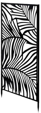 Lot de 2 panneaux de clôture métalliques décoratifs, brise-vue pour terrasse, balcon et jardin - Longueur 45 x hauteur 100 cm