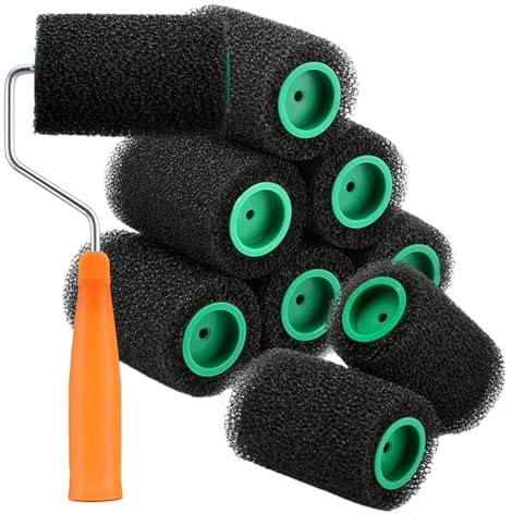 Set di Rulli per Pittura,Kit Pittura Casa Con Pennello E Rullo | Set 10 Pezzi Attrezzi Verniciatura con Applicatore, Strumenti Manuali per Casa e Uso Professionale