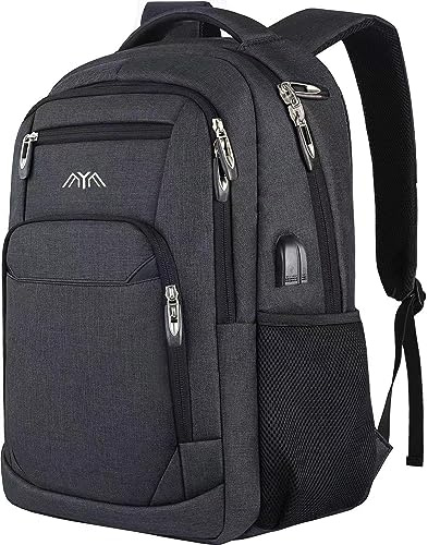 YAMTION Cartable Garçon, Sac A Dos Homme pour College Garcon Lycée Compartiment pour 17.3 Ordinateur Portable avec USB Charging Port