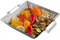 Meateor Grill-Korb aus massivem Edelstahl, geeignet für Holzkohlegrill, Gasgrill, Elektrogrill und Backofen, für kleines Grillgut oder Gemüse, Maße: 34,5 x 28 x 7 cm (Maße: 34,5 x 28 x 7 cm)