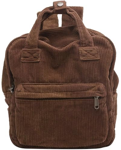 Makukke Rucksack Damen Klein, Cord Cityrucksack Rucksäcke Daypacks Damen Rucksackhandtaschen Rucksack Nicht geeignet für A4-Dokumente