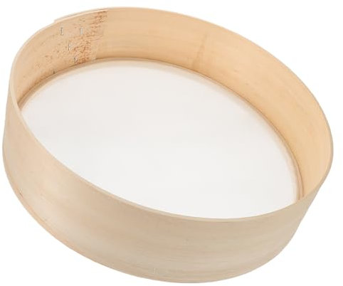 SHOWERORO Tamis à Farine en Bois - en Maille Fine - pour la Cuisson - Outil de Cuisine - pour étaler la Farine et Le Sucre en