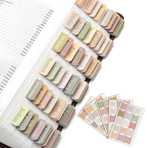 YCLFHOO Bible Tabs, 75 Study Tabs for Women, Mini Journaling Supplies, Index Stickers for Easter/Carnival/Mothers Day