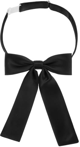 Tucnoeu Papillon prelegato per le donne Bow Tie Nero Ladies Cravatta Regolabile Fiocco Cravatta Adatto per camicie uniformi Giochi di ruolo T-shirt