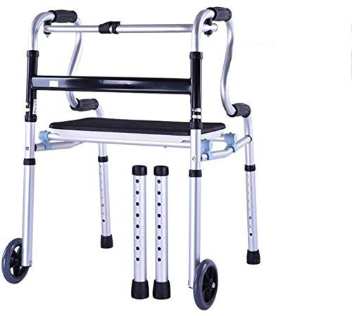 JKJZSALJ Rollator Pieghevole Rollator Walkers Altezza Regolabile Leggero 4 Ruote Rollator Walker Telaio per Camminare Pieghevole Leggero Alluminio con Sedile