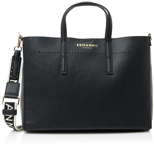 Ermanno Firenze Tiara, Borsa a Mano Unisex-Adulto, Nero