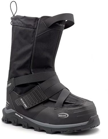 NEOS Klondike GP Waterproof and Slip Resistant Men's Insulated Winter Work Overshoes, Black, X-Large