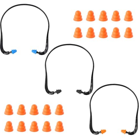 3 Pares Tapones Para Los Oídos con 10 Pcs Tapones Silicona Nadar,Comodidad al Portar,Tapones OídosMontados Cabeza Reutilizables,Eficaz Aislamiento Acústico Ideales Dormir, Trabajar Uso Cotidiano