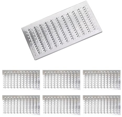 Rejillas De Drenaje Con Gránulos Antideslizantes, 6 Unidades, Para Jardín, Patio, Pasarela, Garaje, Entrada De Vehículos(22.8x7.8x0.98in)