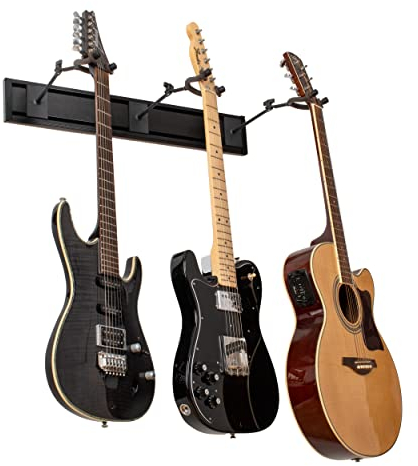 Gitarren-Wandhalterung aus Metall von Guitar Lab | Hält 3 Gitarren | Perfekte Wandhalterung für E-Gitarren/Bassgitarren/Akustikgitarren