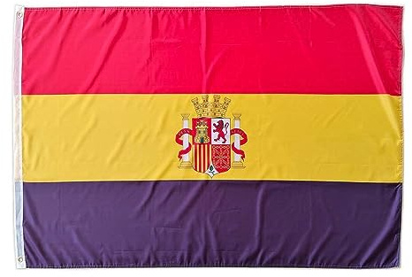 Bandera de España 2 República, bandera colores España 2 República, bandera 150cm x 90cm, Bandera de España 2 República