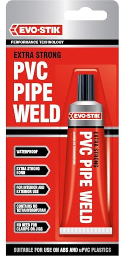 AMK® Evo Stik PVC Pipe Weld 50ml Adhesive Waterproof Strong Bond Interior and Exterior Use DIY At Home