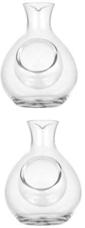 DECHOUS 2pcs Stylish Wine Carafe Ice Ice Liquor Decanter Wine Pourer Ice Pocket for Elegant Wine Tasting