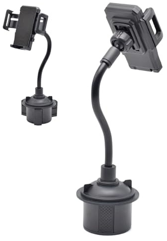 Genérico Soporte para Teléfono En Portavasos, Soporte para Móvil En Coche, De Teléfono para Portavasos con Rotación 360° Y Ajuste Automático para Viajes Compatible con Todos Los Móviles