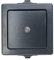 Kopp Nautic 566315004 - Pulsador iluminable para ambientes húmedos, 250 V (10 A), IP 44, color antracita