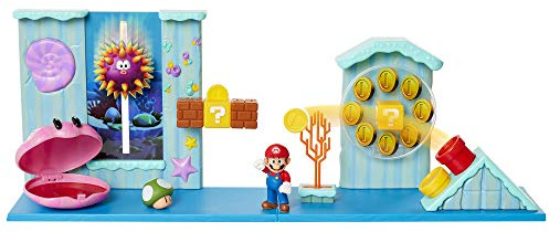 Nintendo - Playset Deluxe Super Mario Underwater include Mario e i personaggi del videogioco, idea regalo per bambini e collezionisti, consigliato dai 3 anni in su