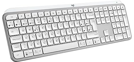 Logitech MX Keys S Teclado inalámbrico, Perfil Bajo, Escritura Fluida Silenciosa, Teclas Programables, Iluminación, Bluetooth, Carga USB C, para Windows, Linux, Chrome, Mac, QWERTY Español