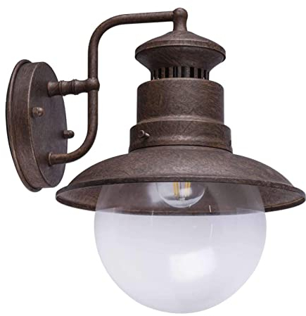 GLOBO Außenwandleuchte Laterne Landhaus - Wandleuchte Außen Vintage - Außenleuchte Wand Rost Farben - Außenlampe Hauseingang - Wandbeleuchtung Haustür Industrial