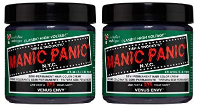 Manic Panic Venus Envy Classic Creme, vegan, tierversuchsfrei, grüne semipermanente Haarfarbe, 2 x 118 ml