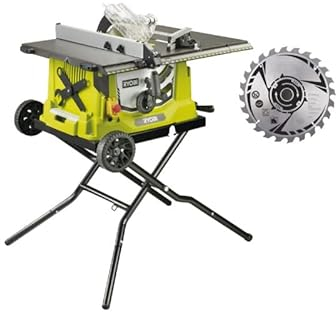 Pack RYOBI - Scie sur table électrique RTS1800EF-G - 1800W - 254mm - piètement rétractable - roues - extension - lame carbure - SB254T24A1