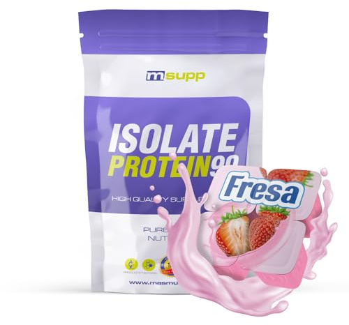 MM Supplements - Protein Isolate 90 CFM - 1 Kg - Whey Protein - Plus grande pureté - pour perdre du poids - Secouer pour gagner de la masse musculaire - Récupération musculaire - Goût Fraise
