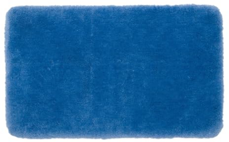 Gözze - Deluxe Badteppich mit extra hohem Flor, 100% Polyester (Mikrofaser), Mit Antirutschbeschichtung, 60 x 100 cm - Taubenblau