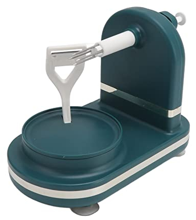 Éplucheur de Pommes à Manivelle avec Coupe-Fruits, Machine à éplucher Les Fruits Polyvalente en Acier Inoxydable PP, éplucheur de Pommes et Trancheuse pour la Cuisine (Green)