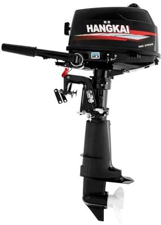 BJTDLLX 6 hk 2-takts Deluxe utombordsmotor, 102 cc utombordsmotor, båtmotor, utombordsmotor, vattenkylning med verktygssats för båtar, gummibåtar, kajaker, CDI-tändsystem