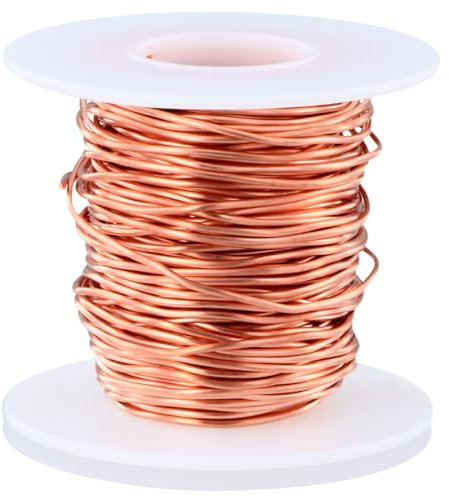 QWORK® Gartendraht, 20 m Garten Kupferdraht, 16 Gauge 99.9% Reiner Kupferdraht, für Gartenarbeit, Pflanzen- und Gemüseanbau