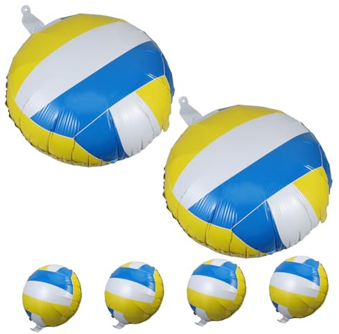 Alipis 6 Stück Volleyball-Ballon Sportliche Luftballons Volleyball-Themenparty Volleyball-Geburtstagsdekorationen Volleyball-Partydekorationen Volleyball-Partygeschenke Basketball-Ballons
