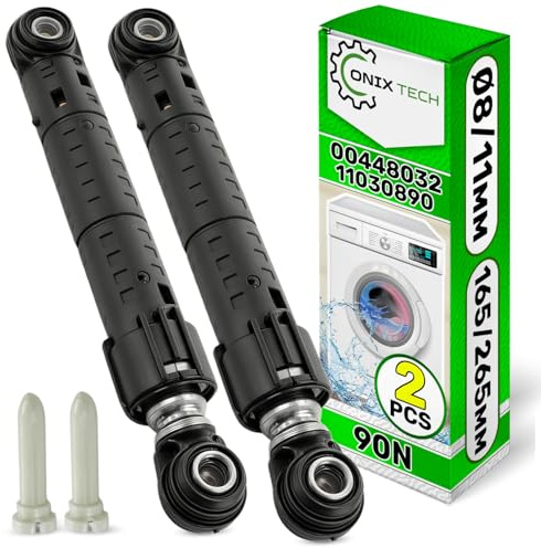 2 Stück Stoßdämpfer Waschmaschine 90N Ø8/11 mm 165/265 mm mit Originalcode 00448032 448032 11030890 für Bosch für Siemens - Garantie 5 Jahre - ONIX TECH