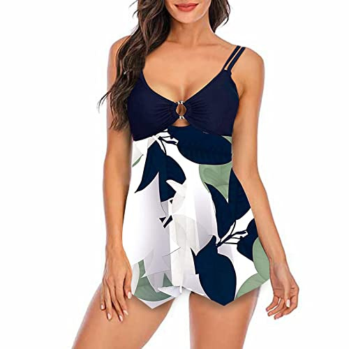 BGFIPAJG Costume da Piscina Donna con Coppe Intero Nero Non SGAMBATO Bagno Curvy D Onna Tankini Mare Pantaloncino