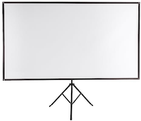 Schermo per proiettore con treppiede, parete di proiezione da 80 pollici, proiettore portatile, parete di proiezione HD 16:9, con custodia per il trasporto, per campeggio e home cinema, con treppiede