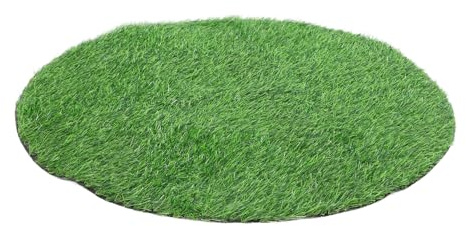 HYTROVE Alfombra de Césped Artificial Redonda Decoración de Mesas Césped Artificial para Exteriores para Fiestas y Cumpleaños Decoración Acogedora y Elegante