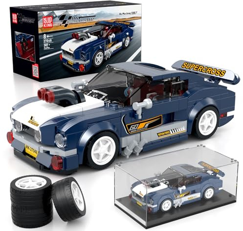 Mould King 1967 Classic Sports Car Building Kits, MOC Racing Car Toys Model, Vehicle Blocks Set Suitable for Boys to Build, House Decoration Gifts for Kids and Adults (387 Pcs)