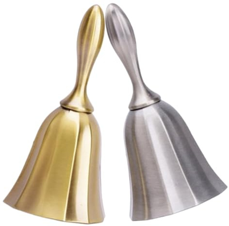 WRITWAA 2 pièces Cloche de Table Vintage Alliage de Zinc Sonnette de Service Européenne pour Restaurant Bar et Bureau Forte et Polyvalente Décoration Rétro et Outil Appel