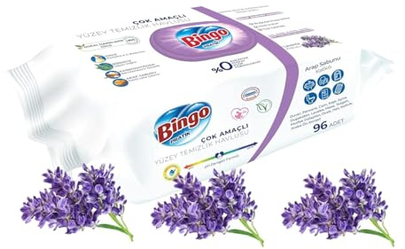 Bingo Reinigungs Streifenfrei Oberflächenreinigungtücher Glas & Oberflächen, Abdeckung Staubreiniger – Schnell trocknend, Tischtücher, Farbe: Lavendel (1, Lavendel)