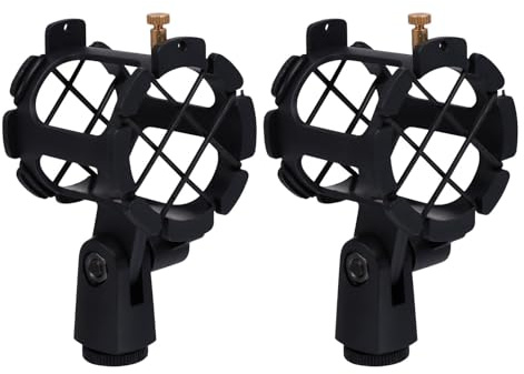 Milisten 2 Soportes De Micrófono Antivibración Para Estudio Suspensión Antivibración Color Negro