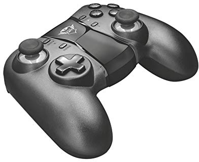 Trust Gaming GXT 590 Bosi Bluetooth Controller Kabellos für Windows und Android, Aufladbare Batterie, Gamepad mit Smartphone-Halterung, 13 Tasten, 2 Joysticks, Wireless, Spiele, PC, Computer, Handy