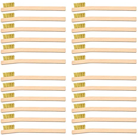 24 Pack Brass Wire Brush Tooth Brushes