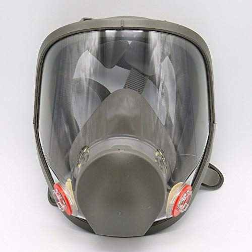 Pour 6800 Masque En Silicone Visage Complet Visage Respirateur Peinture Pulvérisation Décoration Bois, Gris